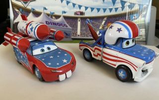 Disney Store Pixar Cars Toons 1:43 Mater The Greater Daredevil Mcqueen Loose