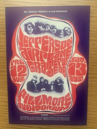 Fillmore Handbill/pc Bg - 23 - Rpc - B Jefferson Airplane,  Grateful Dead
