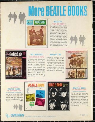 HELP The Beatles Souvenir Song Film and Song Album 1965 fab four HANSEN F25M865 2
