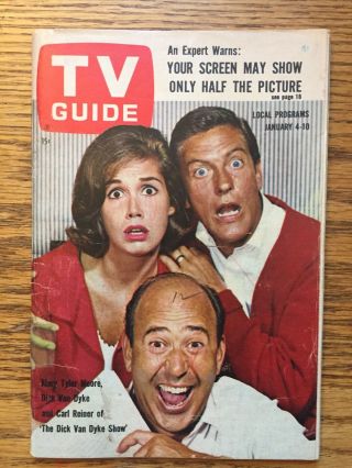 Vintage - Tv Guide -,  Jan 4th 1964 - Dick Van Dyke Show - Cleveland Edition
