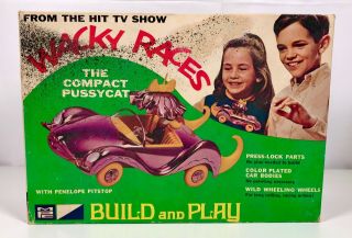 Vintage 1969 Mpc Wacky Races Penelope Pitstop Hanna Barbera Toy Model Kit Box