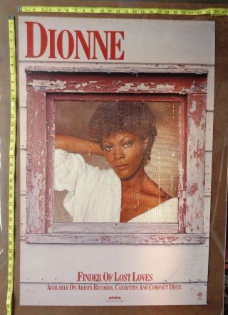 Dionne Warwick,  24 " X36 ",  Poster,  Rare Record Company Promo,  Lost Loves