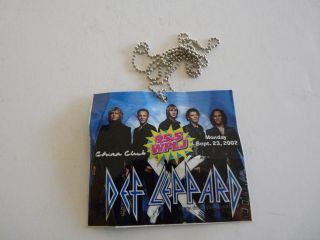 Def Leppard 2002 X Tour Issued Backstage Pass Laminate 100 Real China Club