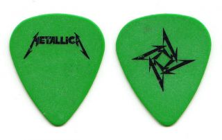 Metallica James Hetfield Green Ninja Star Guitar Pick - 1996 Tour