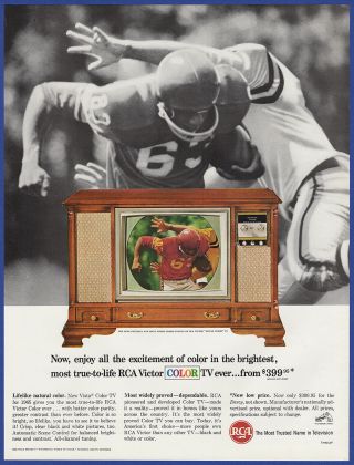 1964 Rca Vista Color Television Tv Ephemera 60 