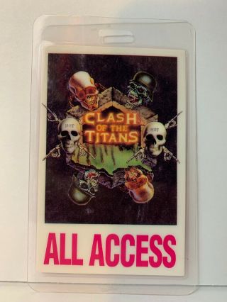 Clash Of The Titans Tour All Access Backstage Pass.  Slayer / Anthrax / Megadeth