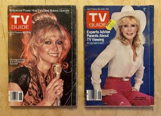 Vintage Tv Guides Barbara Eden & Olivia Newton - John
