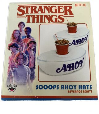 Stranger Things Scoops Ahoy Hats Floating Beverage Drink Boats Pool Netflix Show