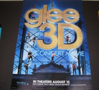 Glee The 3d Concert Movie Promo Poster Naya Rivera Chris Colfer Darren Criss