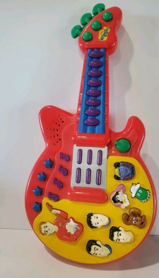 The Wiggles Play Along Musical Sing And Dance Red Guitar Toy Spin Master 2003