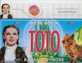The Wizard Of Oz Sign Of The Times Toto Metal License Plate