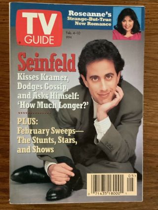 Tv Guide February 4 - 10,  1995 - Jerry Seinfeld - Roseanne Barr