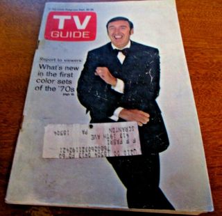 Vintage - Tv Guide - Sept 20th 1969 - Jim Nabors - Cover