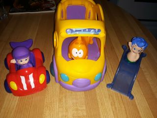 Bubble Guppies School Bus Gil & Mr.  Grouper Figures With Gil Car And Slide