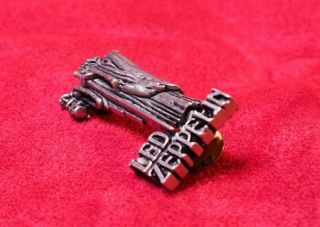 Led Zeppelin Hermit pewter Pin Badge.  Poker by Alchemy of England.  1993 rare. 2