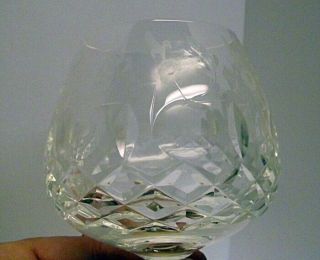Rogaska Gallia Lead Crystal Brandy Glass Snifter Etched Yugoslavia 3