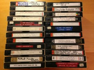 Vhs As Blank - 24 Tapes Of Music Concerts,  Classic Rock
