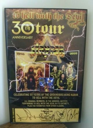 Stryper Signed Poster To Hell With The Devil Framed