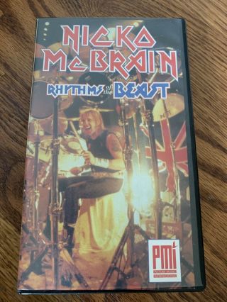 Nicko Mcbrain Iron Maiden Rhythms Of The Beast Rare Oop Vhs