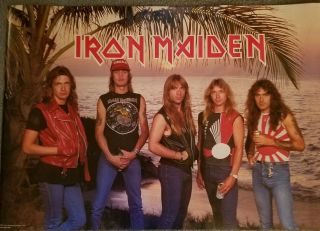 Iron Maiden 1984 Poster Old Stock.