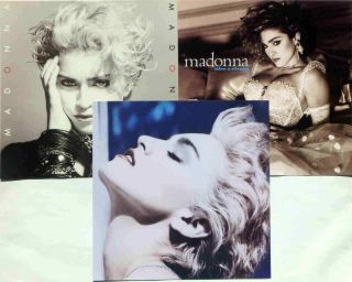 Madonna,  Guns N Roses Us Promo Rock Album Poster Flat Set Combo