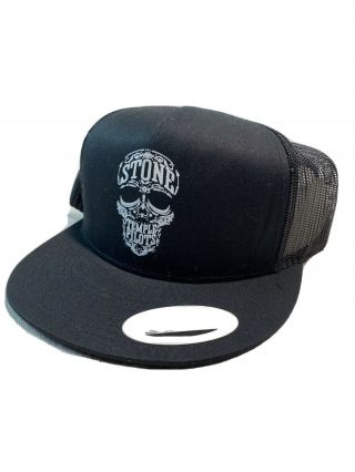 Stone Temple Pilots Skull Hat Stp Black Trucker Mesh Hat