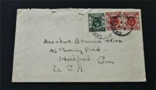 Nystamps British Hong Kong China Stamp 1920 Cover With Conteat Rare