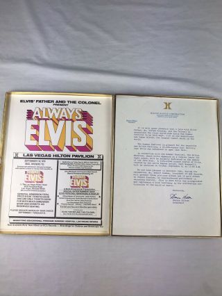 Elvis Presley Concert Photo Album 1977 with Hilton letter And Concert Flyer 2