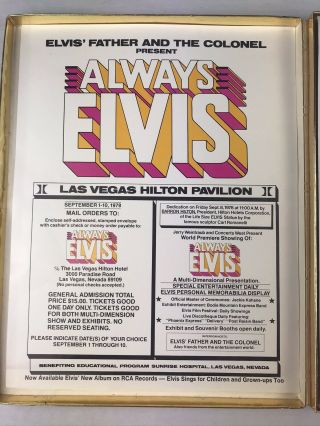 Elvis Presley Concert Photo Album 1977 with Hilton letter And Concert Flyer 3