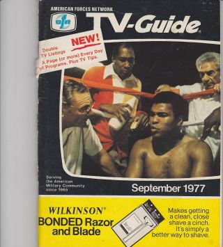 Afn Europe - American Forces Network Afrts Tv Guide - Sept 1977 - Muhammad Ali