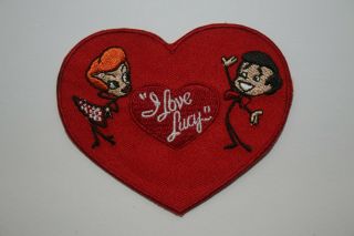 Vintage " I Love Lucy " Patch Embroidered Lucille Ball Ricky Ricardo 3.  25 " X2.  5 "
