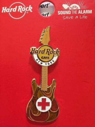 2017 Hard Rock Cafe York City American Red Cross Charity Guitar Le Pin