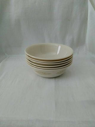 Set Of 6 Corelle Textured Leaves Corning Ware 6 1/8 " Soup Cereal Bowls