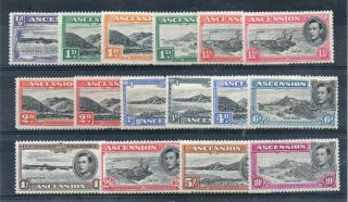 Ascension Island 1938 King George 6th Set Of 16 Sg,  38b - 47b M/mint Lot 19