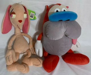 Ren And Stimpy Show Large Plush Toy Doll Figure By Dakin W/ Tags