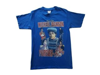 King Of Pop Michael Jackson,  Forever The King Of Pop Shirt Vintage Blue Sz.  S
