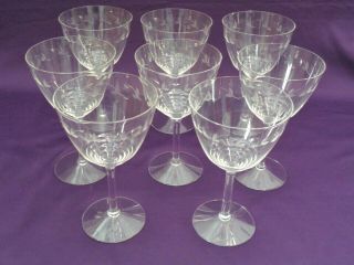 Vintage Fostoria Crystal Ingrid Water Goblets 6 - 5/8 " - Set Of 8 - Perfect