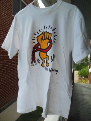Keith Haring T - Shirt (l) Tibetan Freedom Concert 2003 (rare) Pop Shop Nyc