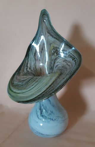 Antique Victorian Jip Vase Jack In The Pulpit Art Glass Mica Spzngle Spatterwar