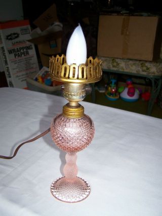 Vintage Westmoreland Pink Depression Glass Boudoir Lamp