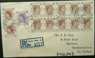 Hong Kong 18 Nov 1961 Registered Cover From Tsuen Wan To Durham,  England