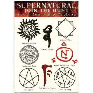 Supernatural Temporary Tattoos