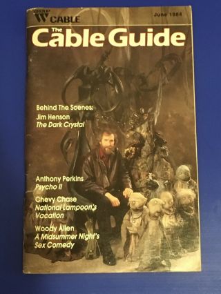 Vintage Group W Cable Tv Guide June 1984 - Jim Henson The Dark Crystal