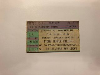 1993 Stone Temple Pilots Gardner,  Ma Concert Ticket Stub Boston Stp Weiland Vntg