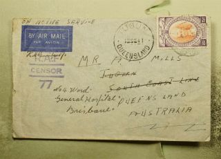 Dr Who 1941 Malaya Fpo? Oas Airmail To Australia Wwii Censored F24774
