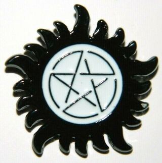 Supernatural Tv Series Anti Possession Logo Rigid Metal Clossaine Pin - 1988
