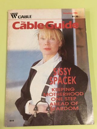 Vintage Group W Cable Tv Guide December 1986 - Sissy Spacek