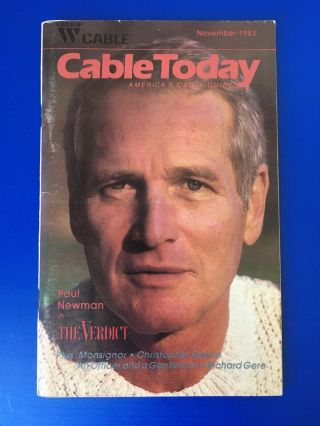 Vintage Group W Cable Tv Guide November 1983 - Paul Newman - The Verdict