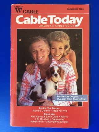 Vintage Group W Cable Tv Guide December 1983 - Kirk Douglas