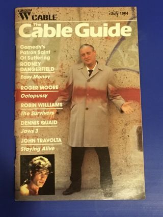 Vintage Group W Cable Tv Guide July 1984 - Rodney Dangerfield